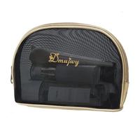 Make up Bag Mesh Cosmetic Bag Portable Toiletry Bag Transparent Toiletry Bag Black Can Organize Cosmetics Skin Care Product Toiletries Small(B,S)