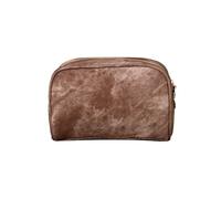 Make up Bag PU Sheepskin Pattern Makeup Bag Storage Sense Large Capacity Niche Travel Toiletry Cosmetic Storage Bag Leather Denim Pattern Small(CAF)