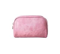 Make up Bag PU Sheepskin Pattern Makeup Bag Storage Sense Large Capacity Niche Travel Toiletry Cosmetic Storage Bag Leather Denim Pattern Small(Rose)