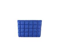 Make up Bag Quilted Design Clutch Makeup Bag Large Capacity Travel Storage Bag with Zipper Portable Travel Storage Bags for Women Green Travel(Blu)