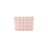 Make up Bag Quilted Design Clutch Makeup Bag Large Capacity Travel Storage Bag with Zipper Portable Travel Storage Bags for Women Girl Small(Rose)