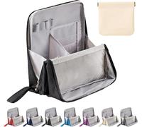 Make up Bag, Stand up Makeup Bag Standing Makeup Bag Portable Large Capacity Portable Vertical Opening Cosmetic Organizer with Compartments for Traveling Women (Black)