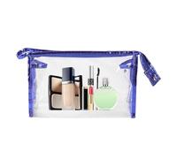 Make Up Bag Storage Organiser, Transparent Cosmetic Bag with Zip, Waterproof Travel Bag | Transparent Beauty Organiser, Portable PVC Storage Case for Makeup, Blue, see description, See description