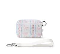 Make up Bag Wallet RFID Compact Wallets Women Design-by Carry All Outdoor Wristlet Wallet Zipper Coin Pocket Purse Makeup Bag Halloween Travel(Bow 4)