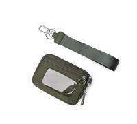 Make up Bag Wallet RFID Compact Wallets Women Design-By Carry All Outdoor Wristlet Wallet Zipper Coin Pocket Purse Makeup Bag Halloween Travel(Bean Green)
