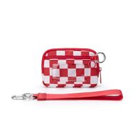 Make up Bag Wallet RFID Compact Wallets Women Design-by Carry All Outdoor Wristlet Wallet Zipper Coin Pocket Purse Makeup Bag Halloween Small(Red Plaid)