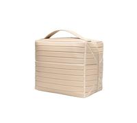 Make up Bags, Foldable Cosmetic Bag, Large-Capacity partitioned Portable Storage Bag, Travel Toiletry Bags,(Apricot)