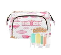 Make Up Bags for Women Pink Christmas Collage Preppy Cute Essentials Women's Coin Purse for Toiletry Travel Kit Organizer