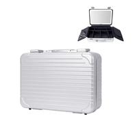 Make Up Box with Led Mirror Vanity Case Travel Makeup Case with 3 Colour Setting Light Up Mirror Cosmetic Organiser Train Case with Adjustable Compartment, Gift for Women(Black)