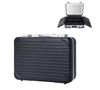 Make Up Box with Led Mirror Vanity Case Travel Makeup Case with 3 Colour Setting Light Up Mirror Cosmetic Organiser Train Case with Adjustable Compartment, Gift for Women(Black)