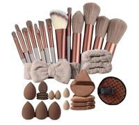 Make Up Brush - Beauty Tool Combination Set, Professional Makeup Kit Beginner | Face Wash Makeup Complete Set, Professional Beauty Kit With Portable Travel Features For Women Artists