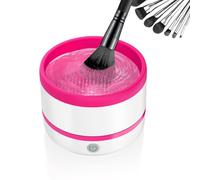 Make up Brush Cleaner, Electric Makeup Brushes Cleaner Machine, Automatic Spinner Cosmetic Brush Cleaner, Make up Brushes Cleaning Tool Quick Cleaning for Types of Makeup Brushes (Pink White)