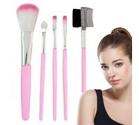 Make-Up Brush for the Face - 5 Pieces Easy to Use Cosmetic Tool - Blush Brush Set - for Eyeshadow Foundation Concealer Blush Powder Mascara Women Girls