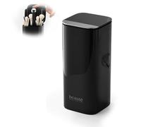 Make Up Brush Holder,4 Slots Automatic Lifting Dustproof Makeup Brush Holder with Lid,Make Up Brushes Storage,Waterproof Makeup Organizer for Dressing Table,countertop,Vanity (Black-Silver)