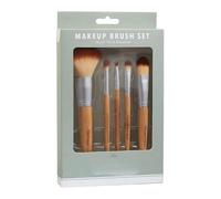 Make Up Brush Set - This 5-Piece Set Features Ultra-Soft Bristles And Eco-Friendly Bamboo Handles For A Luxurious Makeup Experience