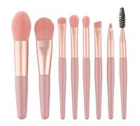 Make up Brushes,Blush Brush,Makeup Brushes Set,Makeup Brushes, 8 mini makeup brushes, convenient travel powder, eye shadow brush, multifunctional beauty tools(Pink)