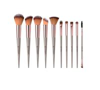 Make up Brushes,TTRWIN 18 Pcs Professional Makeup Brush Set Synthetic Kabuki Face Blush Lip Eyeshadow Eyeliner Foundation Powder Cosmetic Brushes Kit with PU Leather Bag Beige
