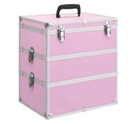 Make-up Case 2-Tier Handle Spacious Aluminium Vanity Multi Colours vidaXL