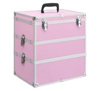 Make-up Case 2-Tier Handle Spacious Aluminium Vanity Multi Colours vidaXL