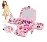 Make Up for Children - Girls Real Make Up Kit | Complete Washable Real Cosmetics Safe Natural for 3-12 Years Old Practice Trip for Playing the Game Stage Festival Activities