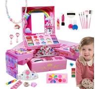 Make-up for toys, make-up set for little girls, princess cosmetic kits, large storage box, pretend play toys for