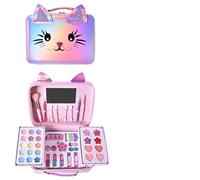 Make Up Kit - Princess Cosmetic Toy Real and Safe | Kids Makeup Set with Cat Shaped Bag | for Youth, Imitation Game Costume Holiday, Birthday, Party
