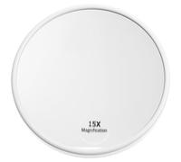 Fantasia Makeup Mirror, Acrylic, White, Ø 13cm, 15x