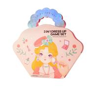Make Up On Paper Princess Dress Up Game - DIY Girls Toys Kit, Sticker Activity Book For Kids, Creative Makeup Set (A)