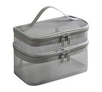Make Up Organizer - Handy Handy Mesh Carrying Case | Cosmetic Makeup Bag | Large Capacity Travel Bag | Beauty Kit for Women, Suitcase, Bathroom, Gray, refer to the description, Reference description