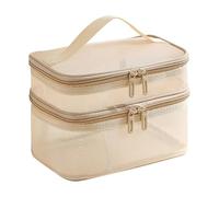 Make Up Organizer - Handy Handy Mesh Carrying Case | Cosmetic Makeup Bag | Large Capacity Travel Bag | Beauty Kit for Women, Suitcase, Bathroom, beige, refer to the description, Reference description