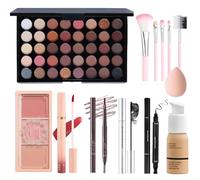 Make-Up Sets - All In One Makeup Set For Women Gift- Travel Make Up Kit Includes 40 Colors Eyeshadow Palette, Foundation, Mascara, Eyeliner, Brow Pen，Lip Gloss, Blusher, Makeup Sponge