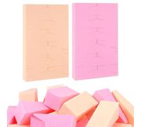 Make Up Sponge Set, 48 Pieces Latex-Free Cosmetic Sponges, Small Beauty Blender Makeup Sponge for Liquid, Foundation, Powder, Sun Protection and Cream (24 Pink and 24 Beige)