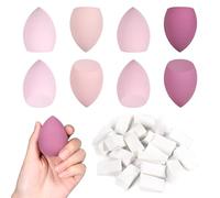 Make Up Sponge Set with Powder Puff Triangle, 32 Pieces Makeup Sponges Beauty Sponge for Blending Liquid Foundation Powder, Reusable Soft Powder Puff