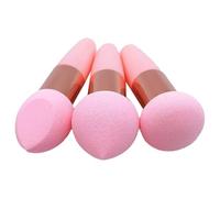 Make Up Spuges - Many 3 High Density Beauty Sponges with Handles | Portable Cosmetic Foundation Blush Concealer Tool Ideal for Travel and Makeup Routine for Women
