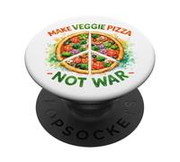 Make Veggie Pizza Not War Peace Design PopSockets Adhesive PopGrip
