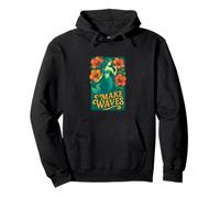 Make Waves Hibiscus Mermaid Aesthetic Summer Tropical Ocean Pullover Hoodie