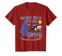 Make way it's my 4th birthday police themed birthday party T-Shirt