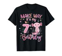 Make way it's my 7th birthday cute 7th Birthday Axolotl girl T-Shirt