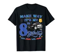 Make way it's my 8th birthday police themed birthday party T-Shirt