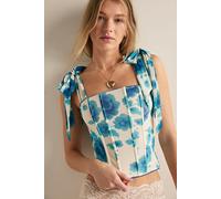 Make You Mine Corset Top by Intimately at Free People in Ivory Combo, Size: Large - female