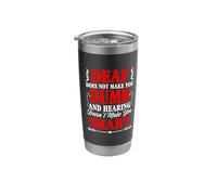Make You Smart Deafness Sign Language Hearing Deaf Awareness Stainless Steel Insulated Tumbler