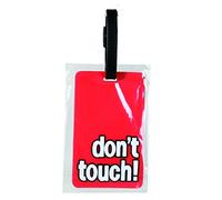 Make Your Bags Unique - Red Don't Touch Luggage Tag - Men Man Gents Him - Must Have Xmas Christmas Stocking Filler Secret Santa Gift Present One Supplied