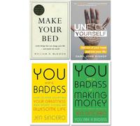 Make your bed [hardcover], unfck yourself, you are a badass, you are a badass at making money 4 books collection set
