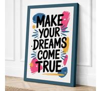 Make Your Dreams Come True Canvas Wall Art Print 18x12 Inch (46 x 30 cm)