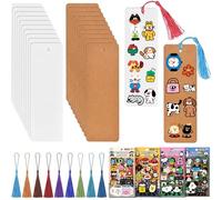 Make Your Own Bookmark, Book Mark Making for Family, 40 Blank Paper Bookmarks with 3 Pack of Stickers and 40 Tassels, DIY Bookmarks So Simple Makes it Easier for You to Start(Marvellous Doodles)