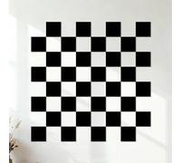 Make Your Own Chess and Checkers Game Board Table Citation Game Room Wall Vinyl Sticker Decor 36x36cm Art Mural Painting Black
