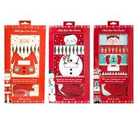 Make Your Own Christmas Crackers 18pcs DIY Kit Children Kids Xmas Santa Elf Snowman Empty