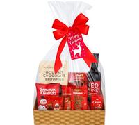 Make Your Own Christmas Hamper Kit Gift Box Basket Complete DIY Set with Ribbon Tissue & Cello Wrap - Large