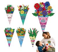 Make Your Own Flower Bouquet - Spring Flower Bouquet Craft Kit | Floral Posy for Mother's Day | Flowers Greath Craft for Kids | Handmade Coloring Bloom | In
