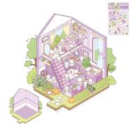 Make Your Own House Stickers - 3D Effect Laptop Decals | Scrapbooking Decoration Tool, Mobile Phone Case Decals for Kids Adults